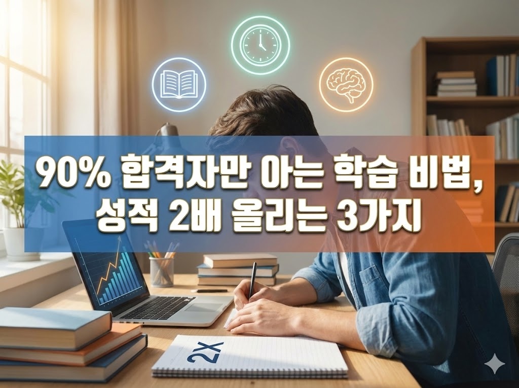 90% 합격자만 아는 학습 비법, 성적 2배 올리는 3가지