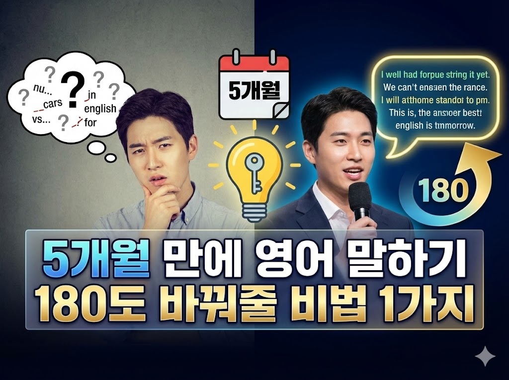 5개월 만에 영어 말하기 180도 바꿔줄 비법 1가지